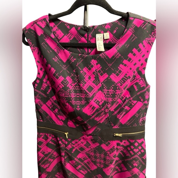 Emma & Michele Pink and Black Midi Dress - Picture 2 of 9